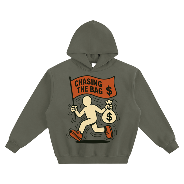 Chasing The Bag,Money Hoodie,Streetwear,Hustle Clothing,Bag Chaser,Motivation Apparel,Heavyweight Hoodie