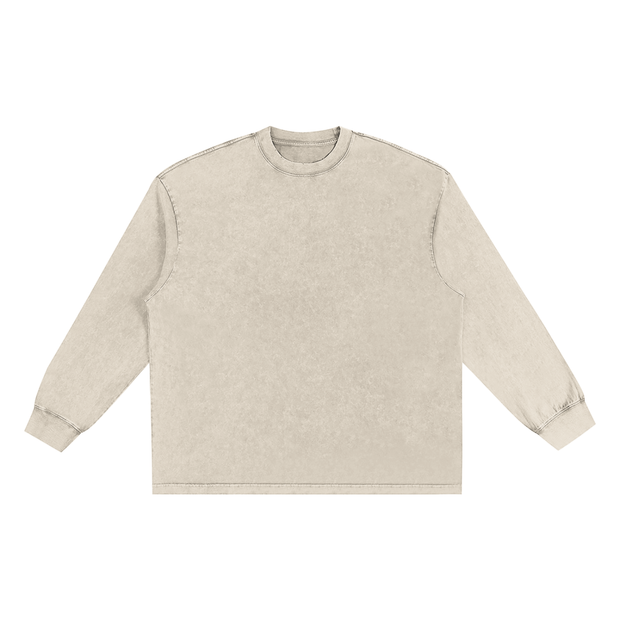 acid wash long sleeve tee ,long sleeve tshirt,long sleeve tee,snow washed tshirt,snow washed tee,long sleeve