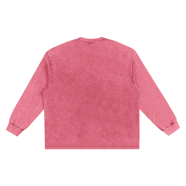 acid wash long sleeve tee ,long sleeve tshirt,long sleeve tee,snow washed tshirt,snow washed tee,long sleeve