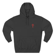 Embroidered Cross Fleece Hoodie