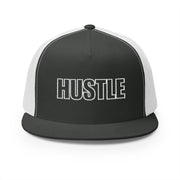 Hustle 5 Panel Trucker Cap - Motivational Embroidered Hat for Entrepreneurs