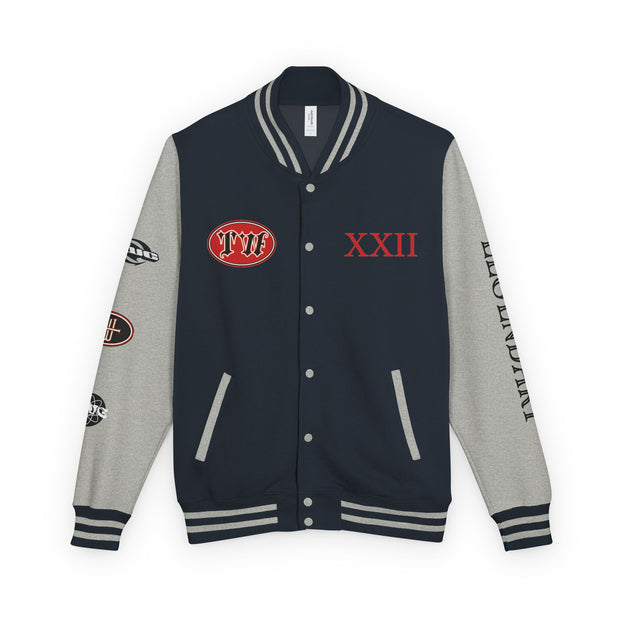 Unisex Heavyweight Letterman Jacket - Trendy Varsity Style with Bold Graphics