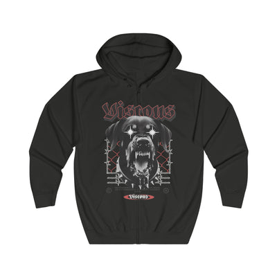 Dog Graphic Zip Hoodie - Urban Streetwear