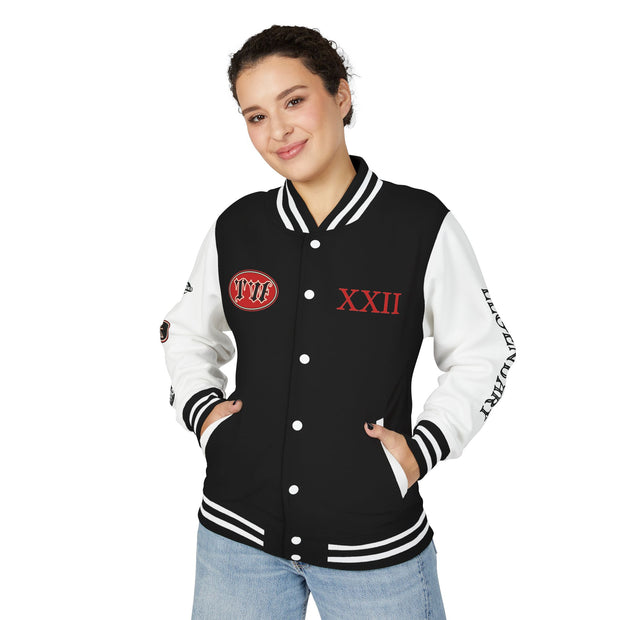 Unisex Heavyweight Letterman Jacket - Trendy Varsity Style with Bold Graphics