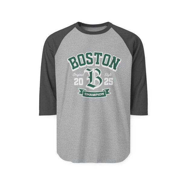 Boston Champion Unisex Three-Quarter Sleeve Raglan Shirt