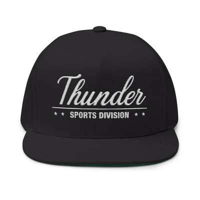 Flat Bill Cap - Thunder Sports Division Stylish Baseball Hat for Sports Lovers