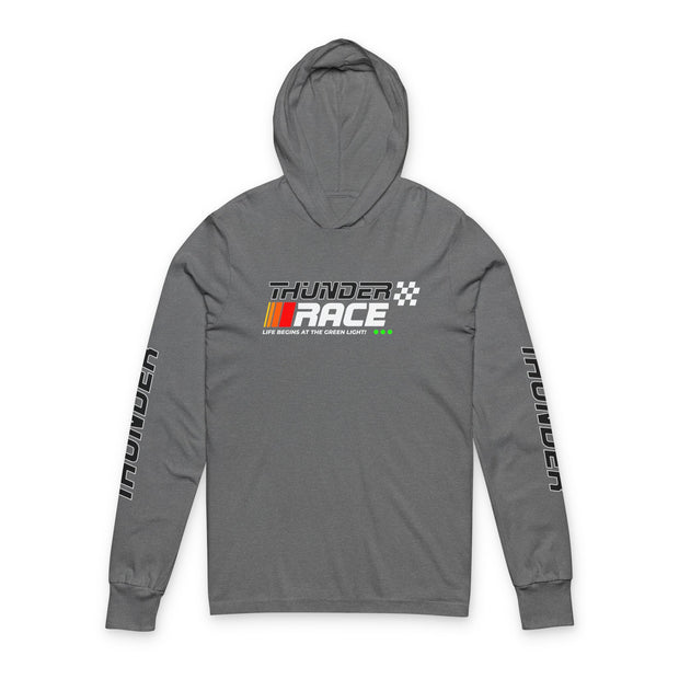 Thunder Race Unisex Hooded Tee – Perfect for Racing Fans & Casual Comfort