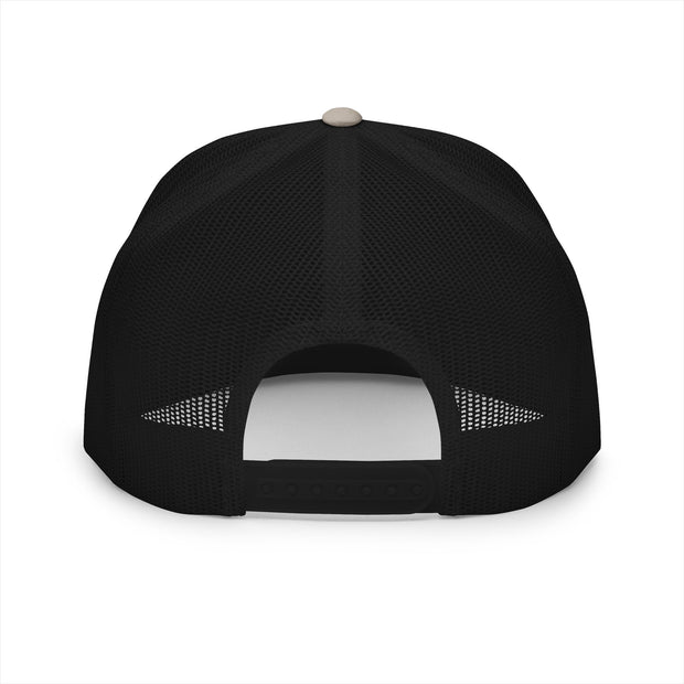Embroidered 5 Panel Trucker Cap - 'LOVE RULES THE DAY'