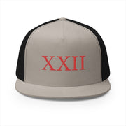 Embroidered XXII 5 Panel Trucker Cap - Perfect for Casual Wear & Celebrations