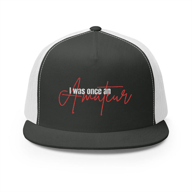 Amateur Embroidered 5 Panel Trucker Cap - Casual Accessory for Fun-Loving Individuals