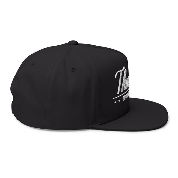 Flat Bill Cap - Thunder Sports Division Stylish Baseball Hat for Sports Lovers