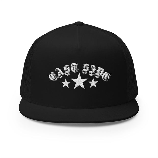 East Side Embroidered 5 Panel Trucker Cap - Stylish and Versatile Hat for Everyday Wear
