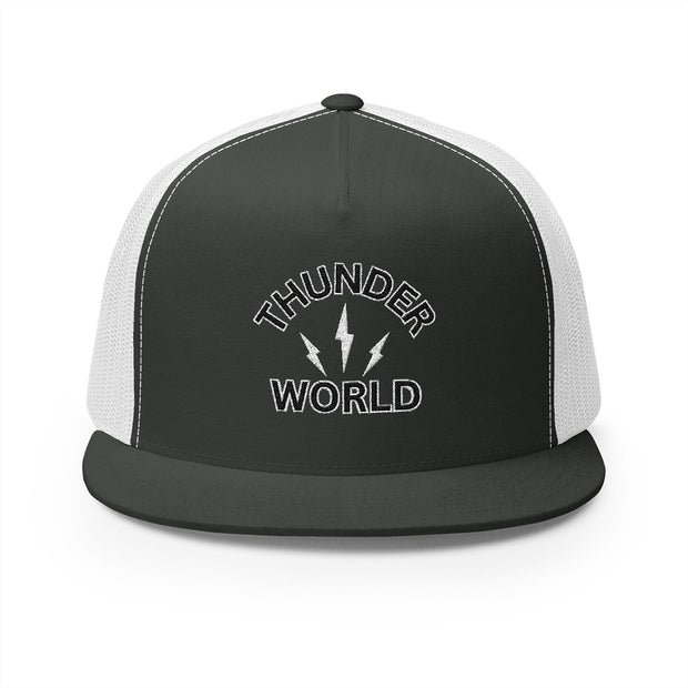 Thunder World 5 Panel Trucker Cap – Stylish Embroidered Hat for Outdoor Adventures