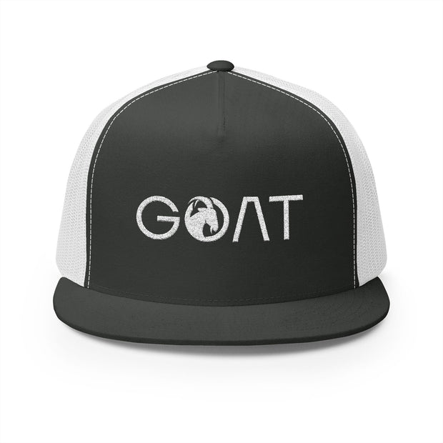 GOAT Embroidered 5 Panel Trucker Cap - Stylish & Versatile Headwear