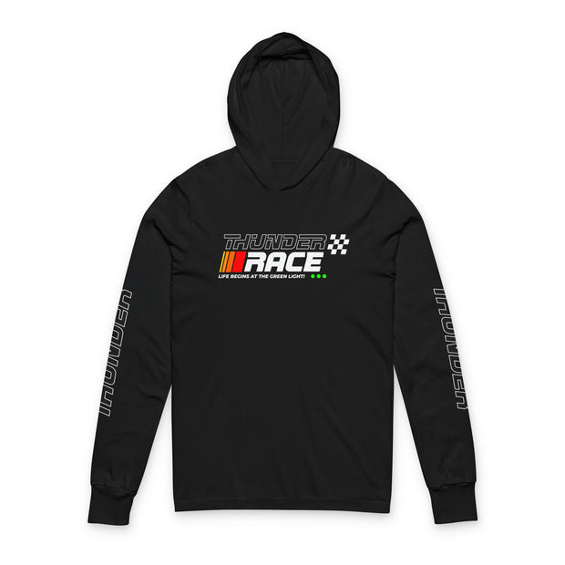 Thunder Race Unisex Hooded Tee – Perfect for Racing Fans & Casual Comfort