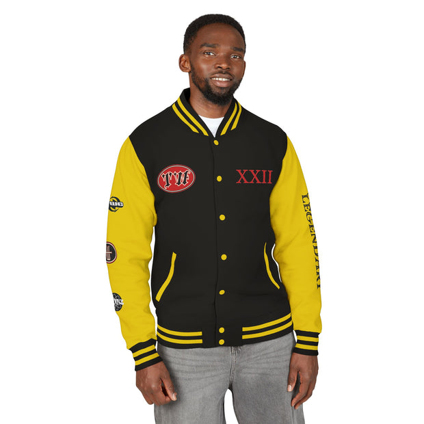 Unisex Heavyweight Letterman Jacket - Trendy Varsity Style with Bold Graphics