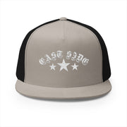 East Side Embroidered 5 Panel Trucker Cap - Stylish and Versatile Hat for Everyday Wear