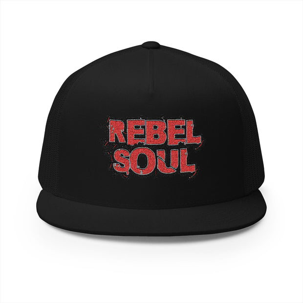 Embroidered Rebel Soul Trucker Cap (Skulliez)