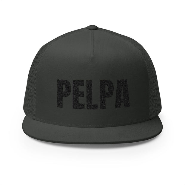 Custom Embroidered 5 Panel Trucker Cap - Red 'PELPA' Hat for Trendsetters