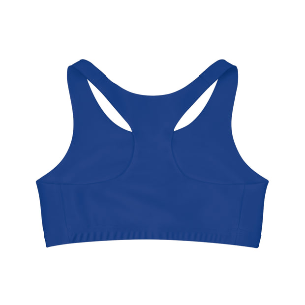 Blue Seamless Sports Bra