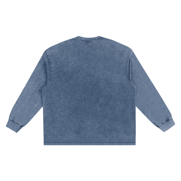 acid wash long sleeve tee ,long sleeve tshirt,long sleeve tee,snow washed tshirt,snow washed tee,long sleeve