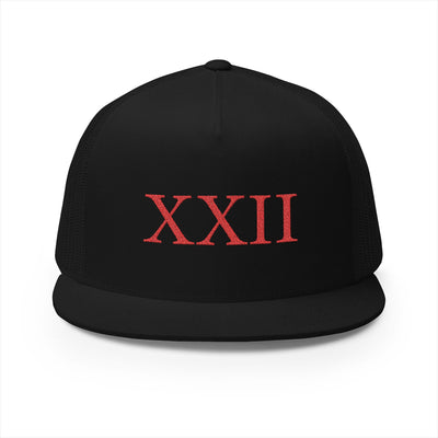 Embroidered XXII 5 Panel Trucker Cap - Perfect for Casual Wear & Celebrations
