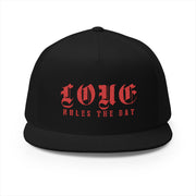 Embroidered 5 Panel Trucker Cap - 'LOVE RULES THE DAY'