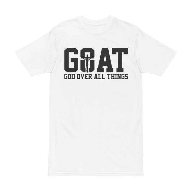 Men's Tee - GOAT | God Over All Things | Motivational Christian Shirt