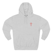 Embroidered Cross Fleece Hoodie