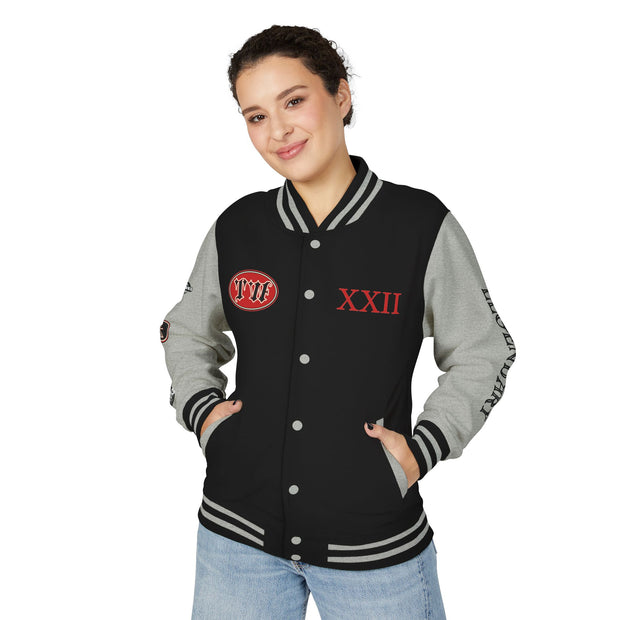 Unisex Heavyweight Letterman Jacket - Trendy Varsity Style with Bold Graphics