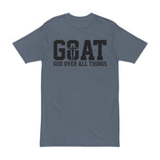Men's Tee - GOAT | God Over All Things | Motivational Christian Shirt