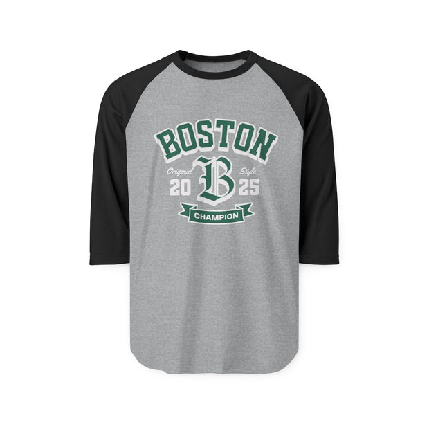 Boston Champion Unisex Three-Quarter Sleeve Raglan Shirt