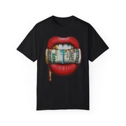 Unisex Garment-Dyed T-shirt (Money Lips)