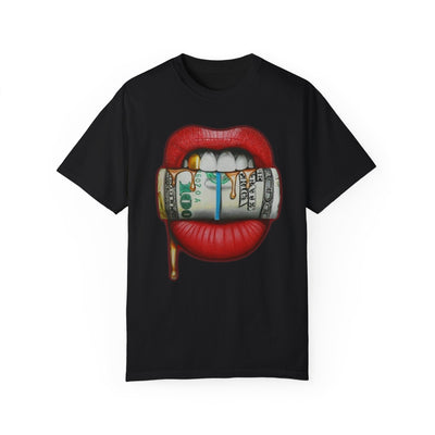 Unisex Garment-Dyed T-shirt (Money Lips)