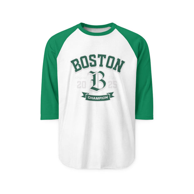 Boston Champion Unisex Three-Quarter Sleeve Raglan Shirt