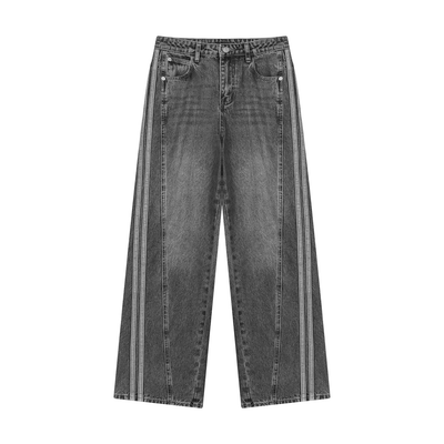 ThunderWorld Women’s Heavyweight Side-Stripe Loose Jeans