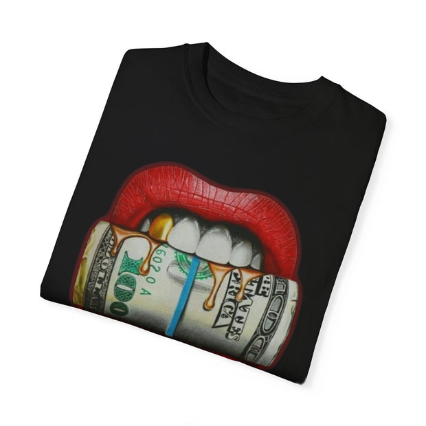 Unisex Garment-Dyed T-shirt (Money Lips)