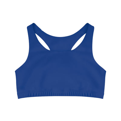 Blue Seamless Sports Bra