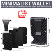 Money Clip Wallets For Men-Money Clip-Carbon Fiber Wallets For Men-Money Clip Wallet And Credit Card Holder Personalized-Carbon Fiber Wallet-RFID Slim Wallets For Men Money Clip-Minimalist Wallets