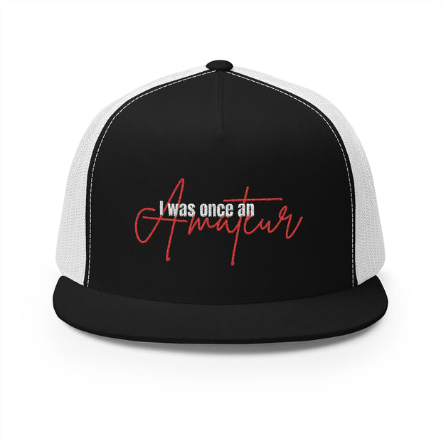 Amateur Embroidered 5 Panel Trucker Cap - Casual Accessory for Fun-Loving Individuals