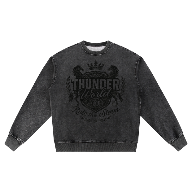 ThunderWorld,RuleTheStorm,ThunderWorldBrand,StreetwearCrewneck,UnisexStreetwear,HeavyweightSweatshirt,LooseFitSweatshirt