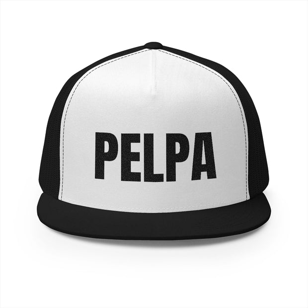 Custom Embroidered 5 Panel Trucker Cap - Red 'PELPA' Hat for Trendsetters