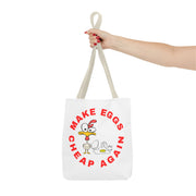 Make Eggs Cheap Again Tote Bag - Fun & Quirky Chicken Design