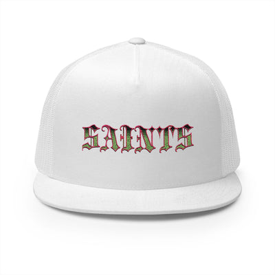 Embroidered Saints 5 Panel Trucker Cap - Stylish & Trendy Headwear