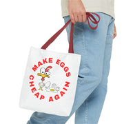 Make Eggs Cheap Again Tote Bag - Fun & Quirky Chicken Design