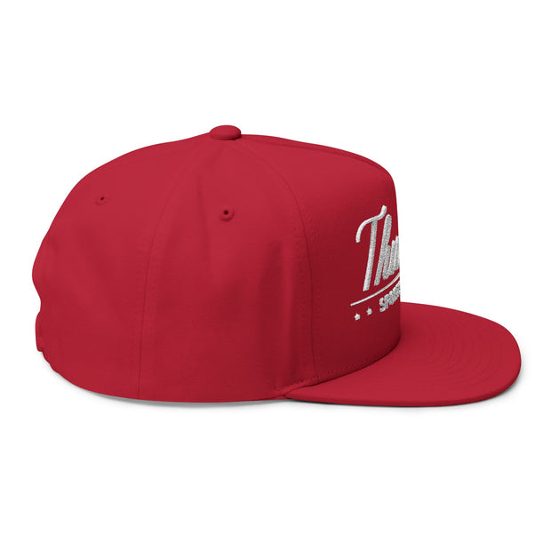 Flat Bill Cap - Thunder Sports Division Stylish Baseball Hat for Sports Lovers