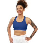 Blue Seamless Sports Bra