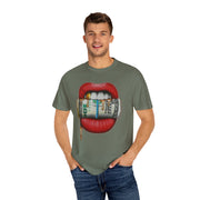 Unisex Garment-Dyed T-shirt (Money Lips)