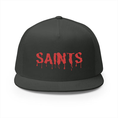 Stylish 5 Panel Trucker Cap with SAINTS Embroidery