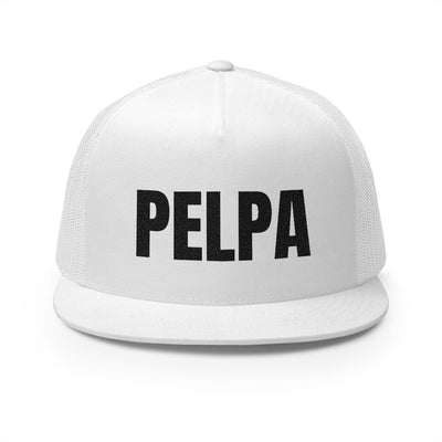 Custom Embroidered 5 Panel Trucker Cap - Red 'PELPA' Hat for Trendsetters